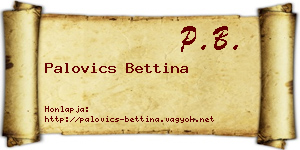 Palovics Bettina névjegykártya